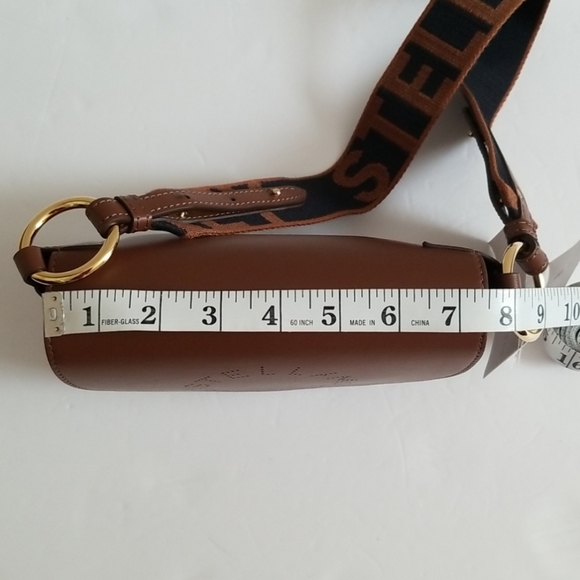 Stella McCartney Brown Logo Saddle Flap Shoulder Bag - Picture 10 of 12
